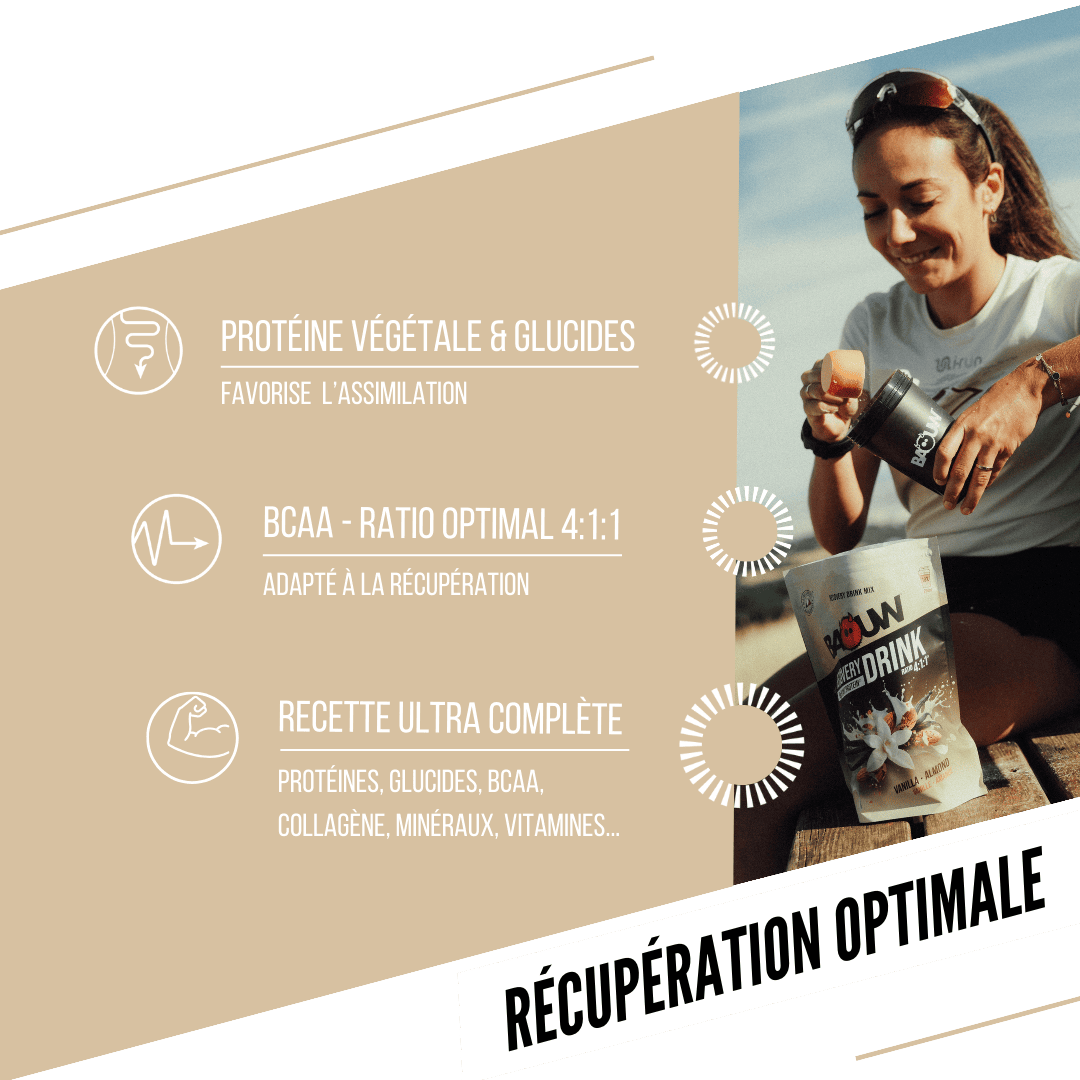 Boisson de Récupération BAOUW RECOVERY (500g) Vanille Amande