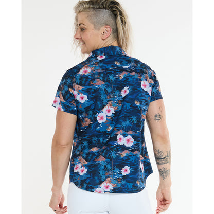 Chemise Technique DHARCO TECH PARTY OASIS Femme Bleu