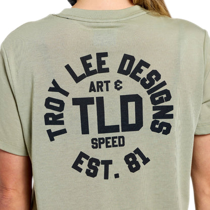 Maillot TROY LEE DESIGNS LILIUM RIDE STAMPS Femme Manches Courtes Sage