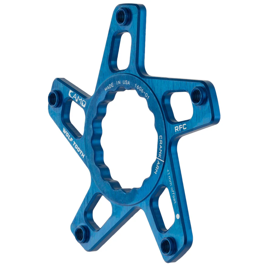 Étoile de Pédalier WOLF TOOTH CAMO P3 Raceface Cinch Direct Mount Offset 3mm Bleu