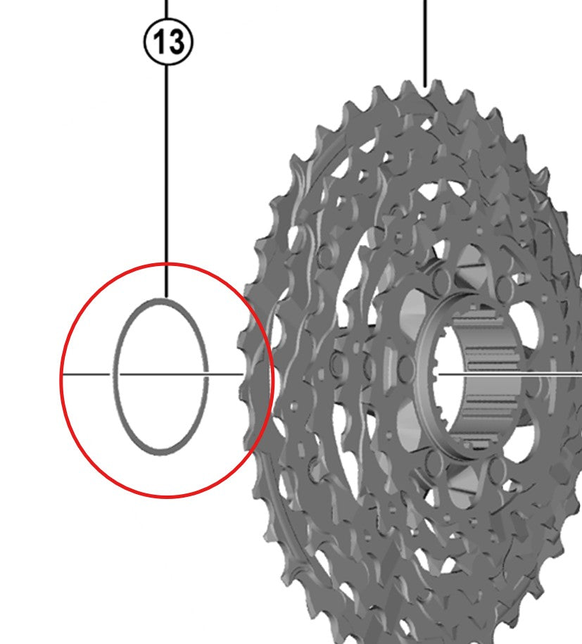 Entretoise de Cassette 12V SHIMANO pour Dura Ace/Ultegra/105 0.5mm