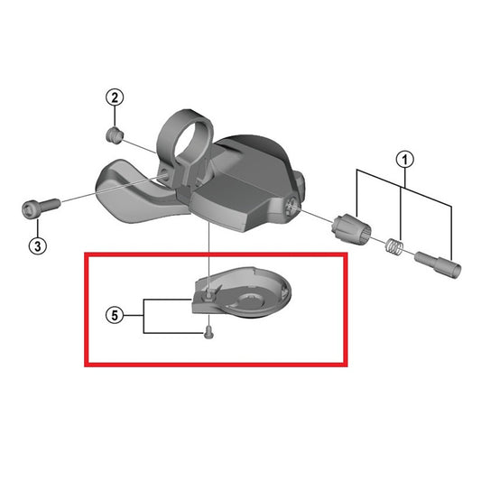Couvercle Inférieur pour Commande de Vitesse SHIMANO CUES SL-U4000 Gauche