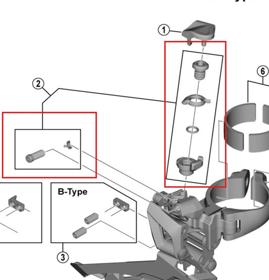 Vis de serrage et de réglage de câble SHIMANO FD-R7100/U6030/5801/R7000/RX400