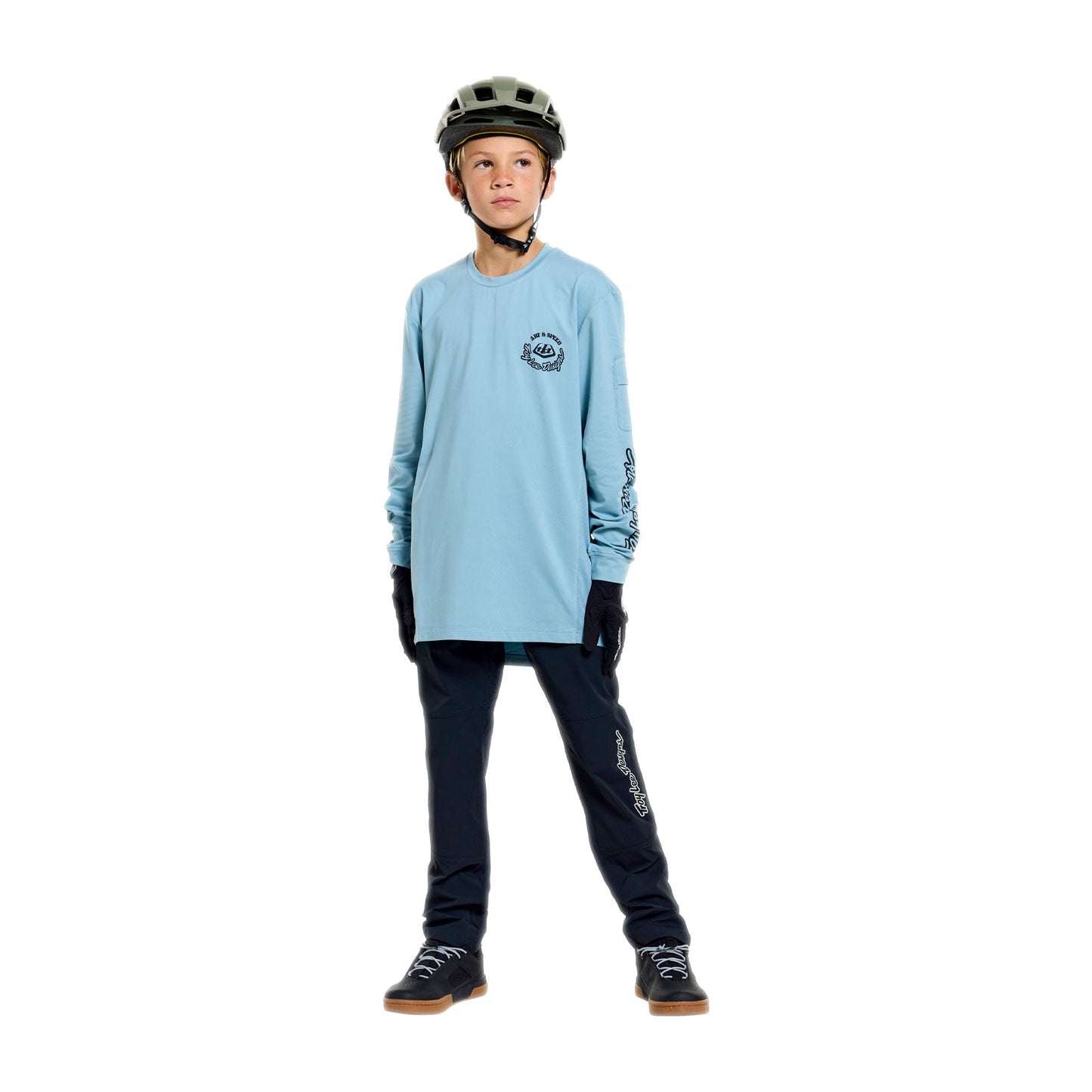 Maillot TROY LEE DESIGNS RUCKUS RIDE CARBS Junior Manches Longues Bleu