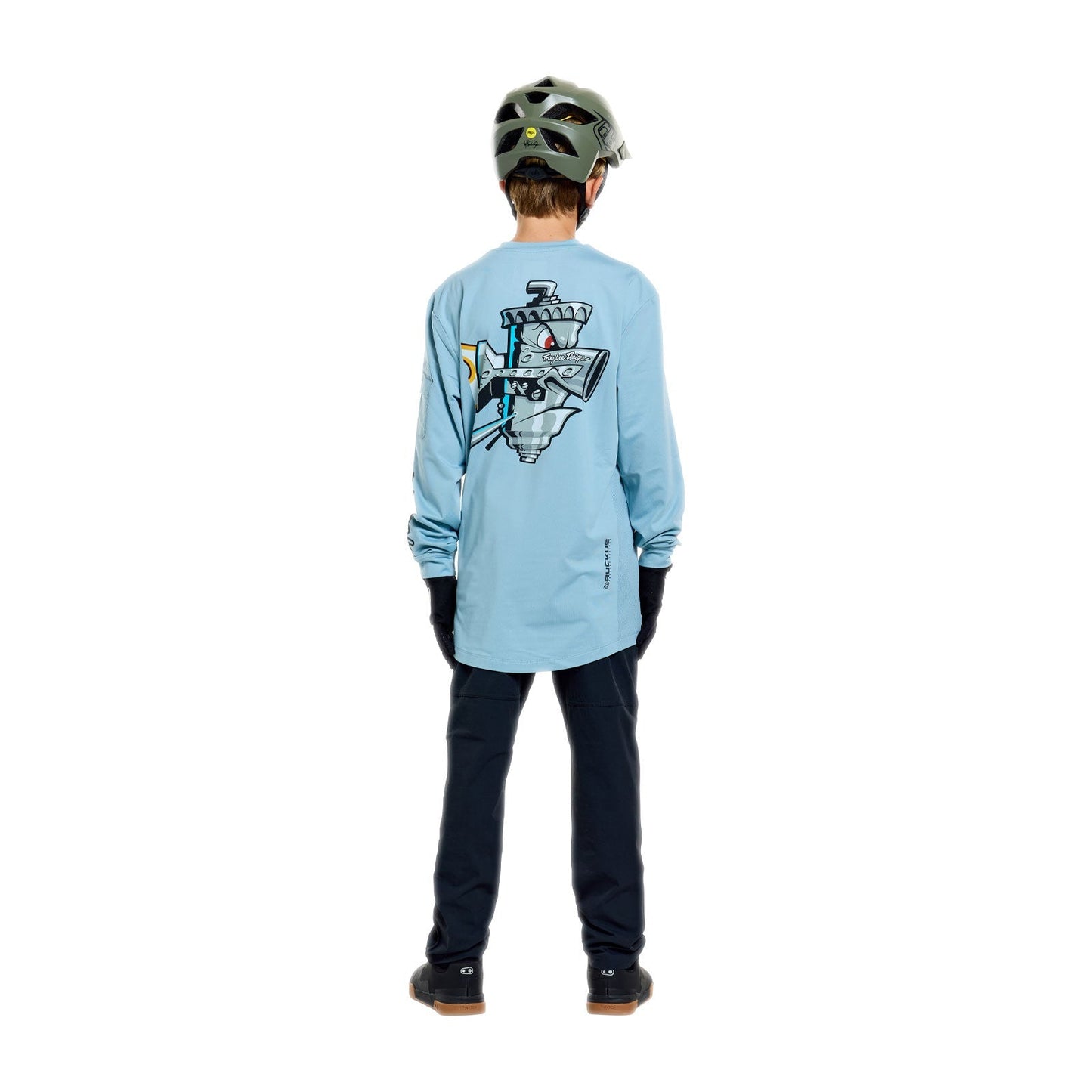 Maillot TROY LEE DESIGNS RUCKUS RIDE CARBS Junior Manches Longues Bleu