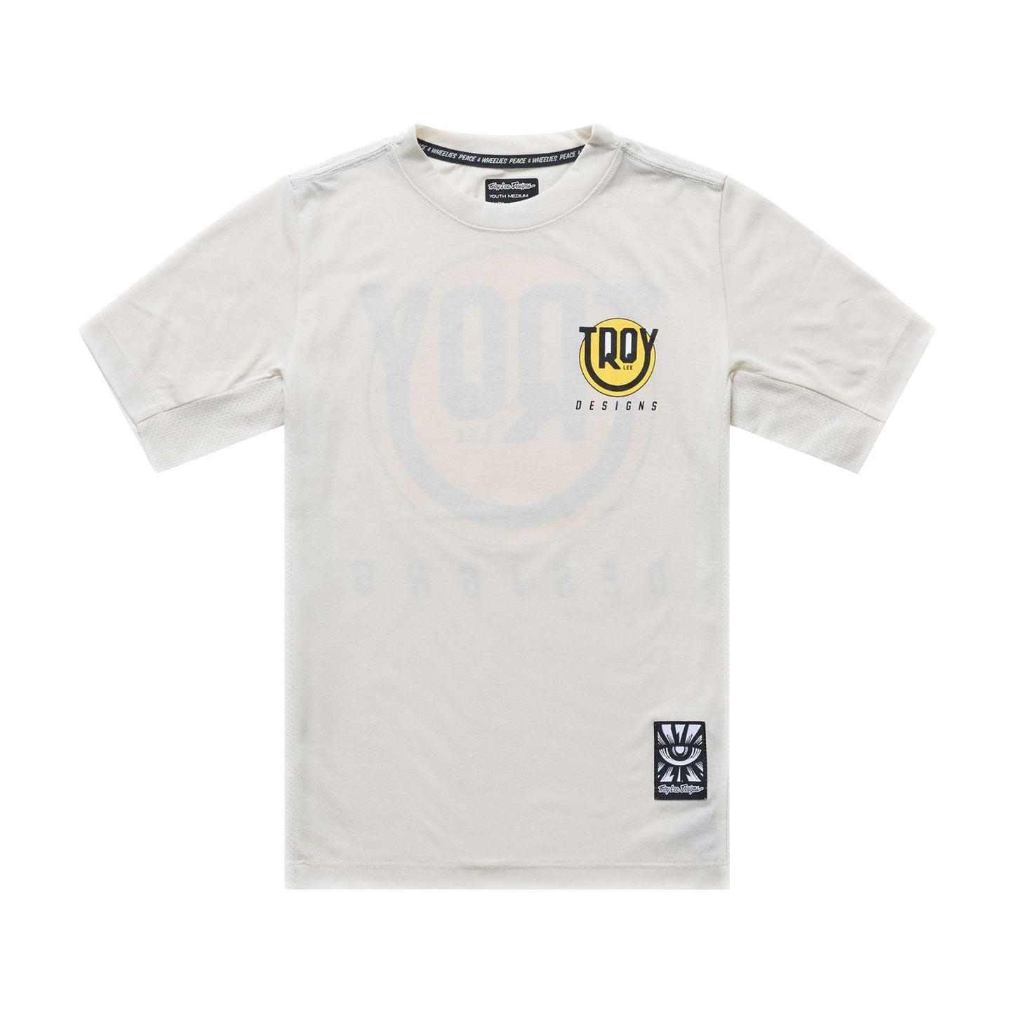 Maillot TROY LEE DESIGNS SKYLINE RIDE HAPPY Junior Manches Courtes Pumice
