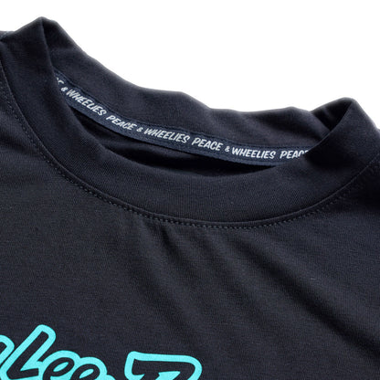 Maillot TROY LEE DESIGNS SKYLINE RIDE SIGNATURE Junior Manches Courtes Noir/Turquoise