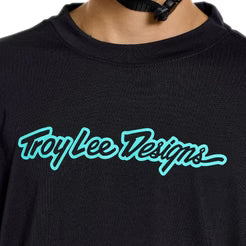 Maillot TROY LEE DESIGNS SKYLINE RIDE SIGNATURE Junior Manches Courtes Noir/Turquoise
