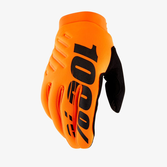 Gants 100% BRISKER Junior Orange/Noir