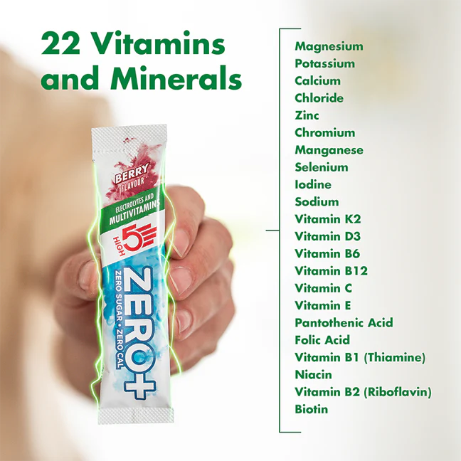 Stick d'hydratation HIGH 5 ZERO+ MULTIVATAMIN  (7g ) Fruits Rouge
