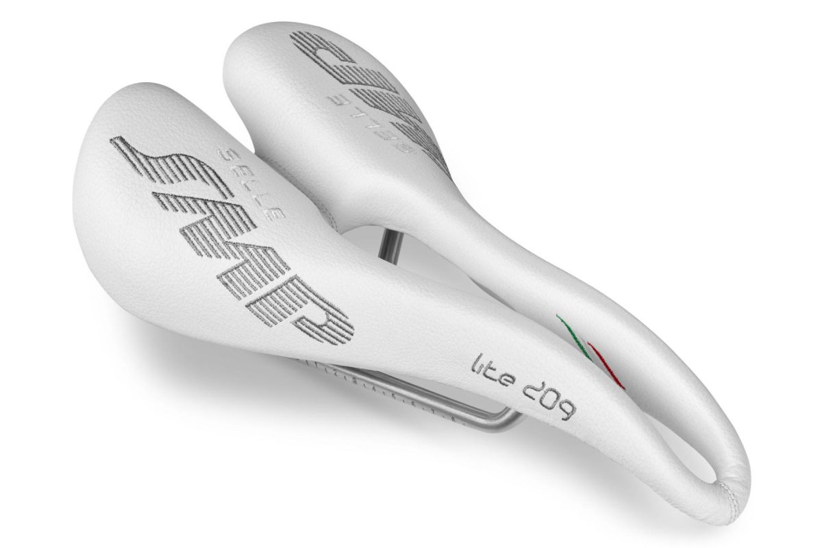 Selle SMP LITE 209 Largeur 139mm Rails Inox Blanc