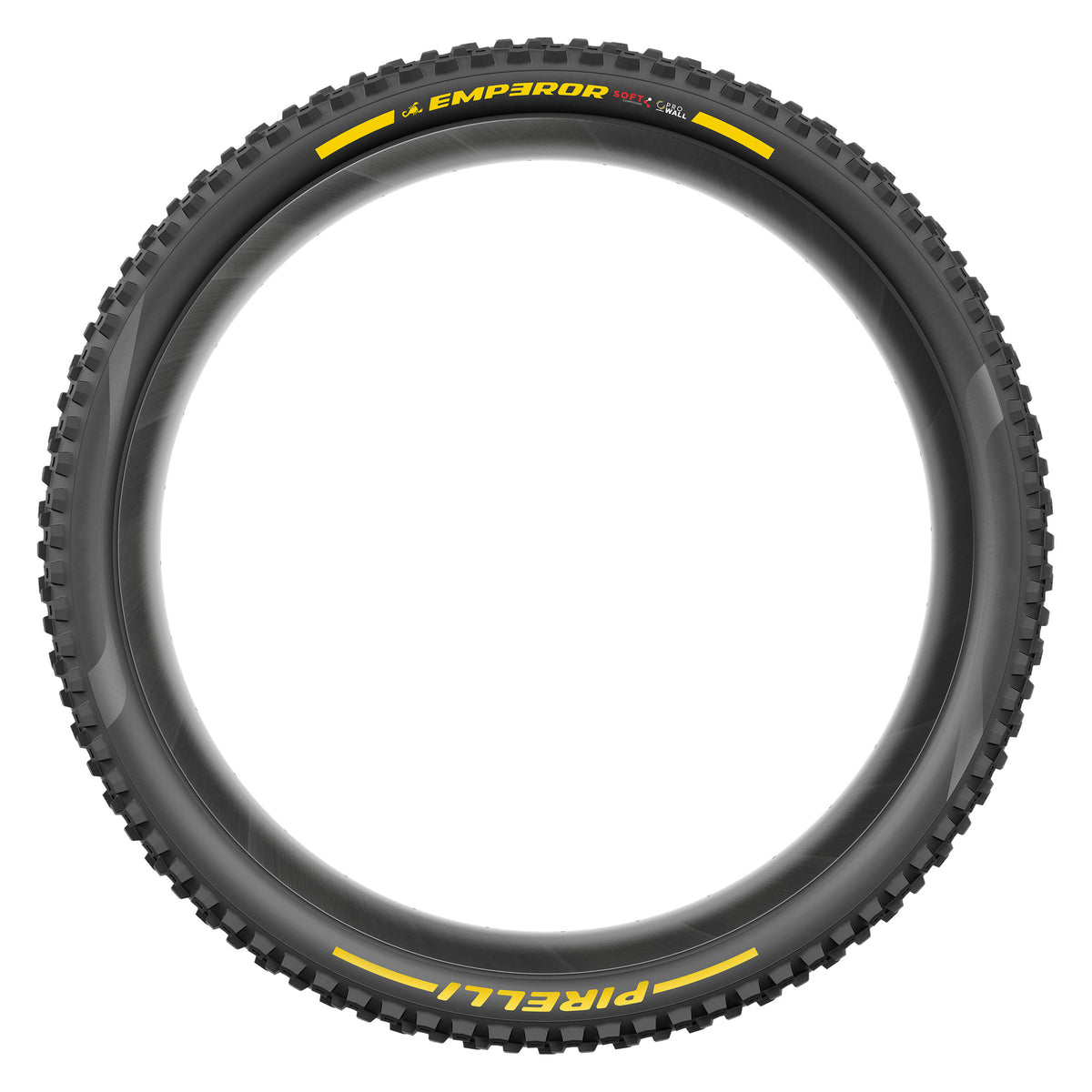 Pneu PIRELLI SCORPION EMPEROR 27.5x2.40 Soft ProWall Tubeless Ready Souple Noir/Jaune Team Edition