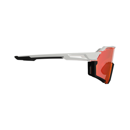 Lunettes LEATT RIDEVIZ PRO LARGE Blanc Verre Crystal Iriz Rouge