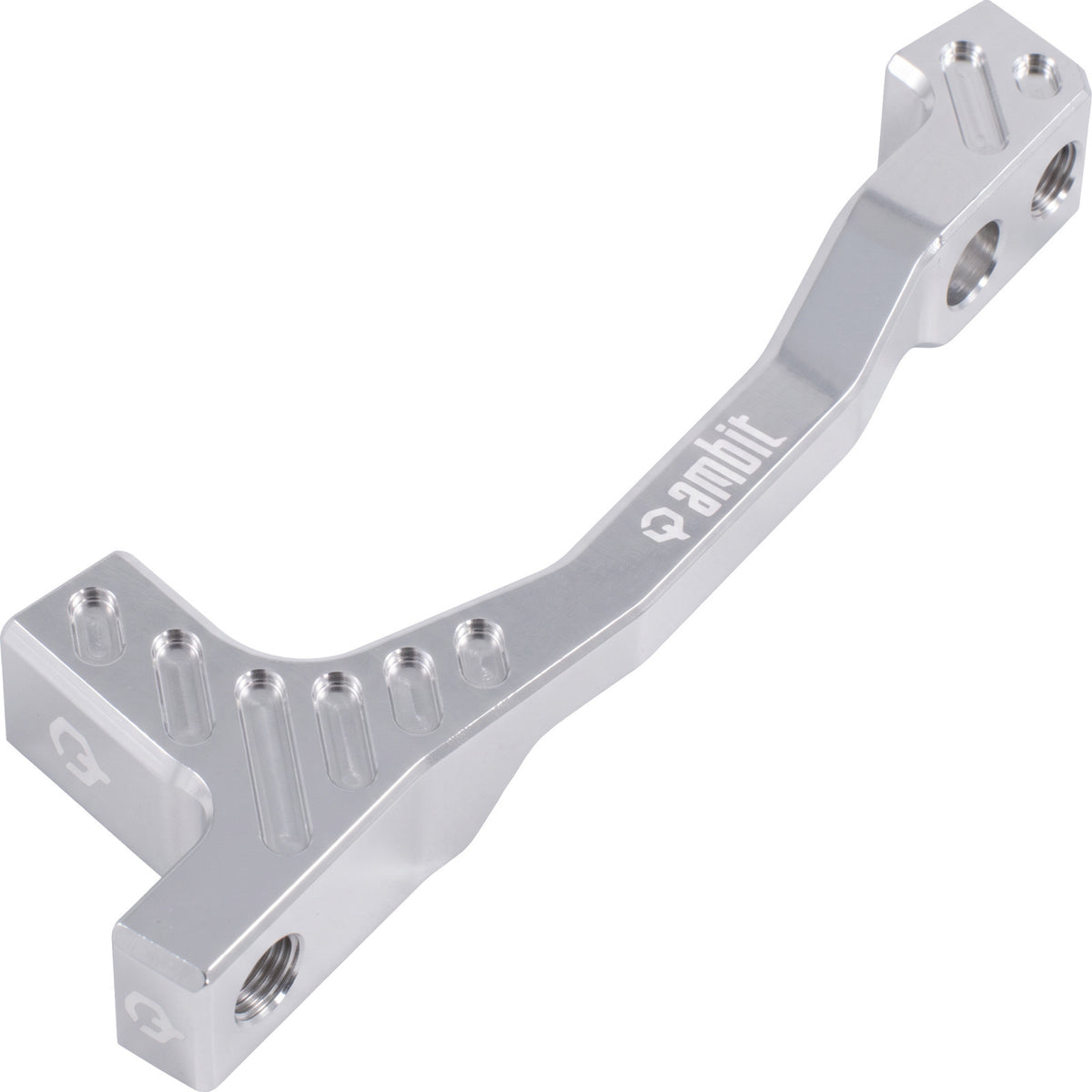 Adaptateur Etrier Avant / Arrière PM/PM AMBIT +20mm (180-200mm) Argent