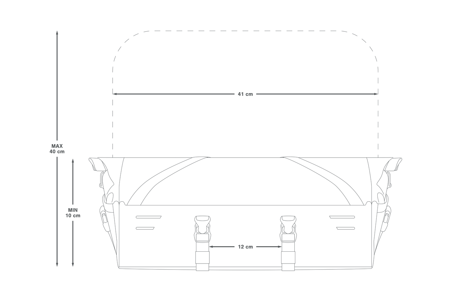 Sacoche de Guidon APIDURA EXPEDITION FRONT RACK PACK 30 L Noir