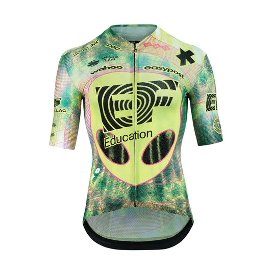Maillot ASSOS EQUIPE RS S11 EDUCATION FIRST CLOSE ENCOUNTER Manches Courtes Vert/Jaune