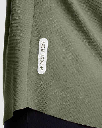 Maillot ASSOS TACTICA POST RIDE T5 Manches Courtes Femme Vert