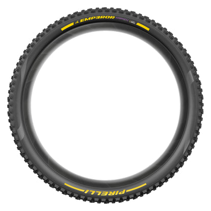 Pneu PIRELLI SCORPION EMPEROR 29x2.40 Supersoft HardWall Tubeless Ready Souple Noir/Jaune Team Edition