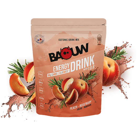 Boisson Énergétique BAOUW ISOTONIC (585g) Pêche Romarin