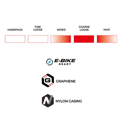 Pneu VITTORIA BARZO XC TRAIL 27.5x2.40 4C Graphene 2.0 Tubeless Ready Souple Noir