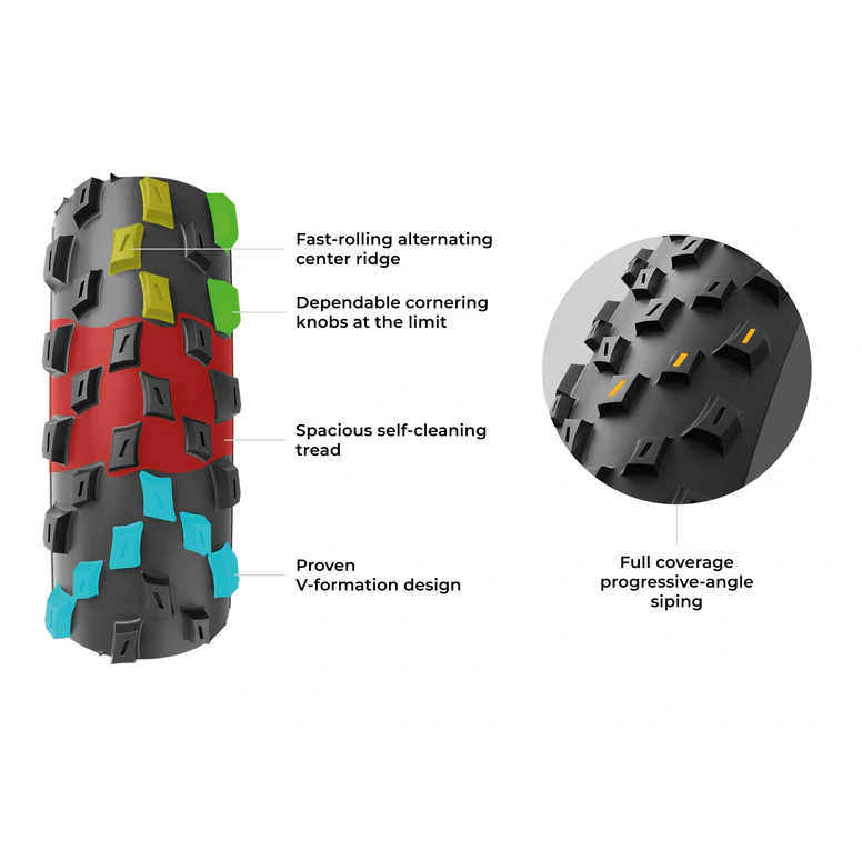 Pneu VITTORIA BARZO XC TRAIL 27.5x2.40 4C Graphene 2.0 Tubeless Ready Souple Noir