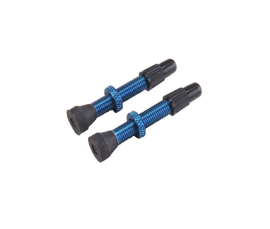 Lot de 2 Valves Presta VAR Aluminium 35 mm Bleu