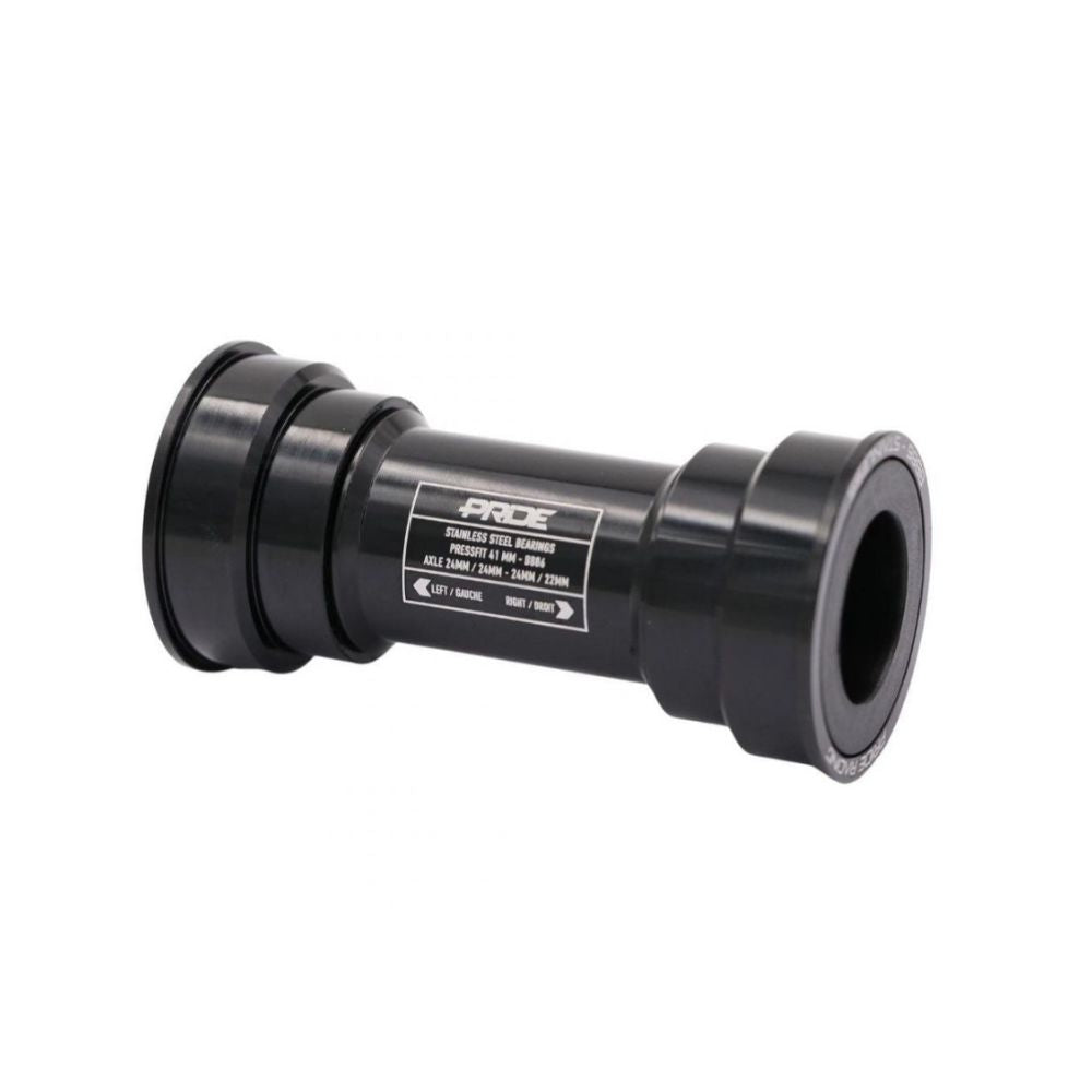 Boitier De Pédalier PRIDE BB86 Inox - 24mm Noir
