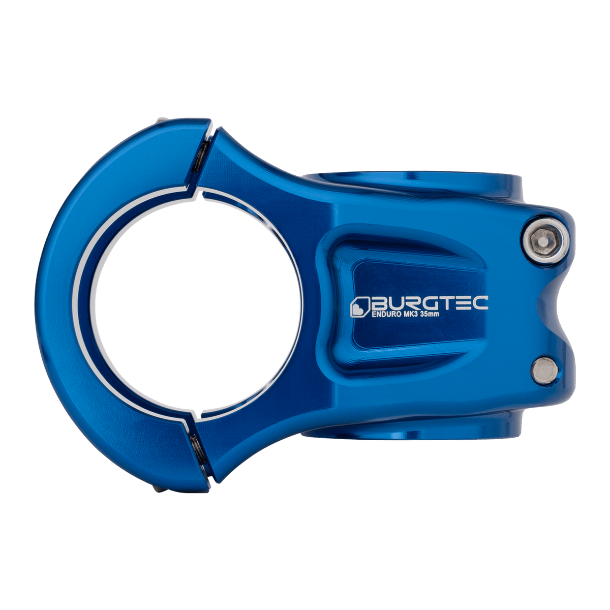 Potence BURGTEC ENDURO MK3 Bleu — vue de profil