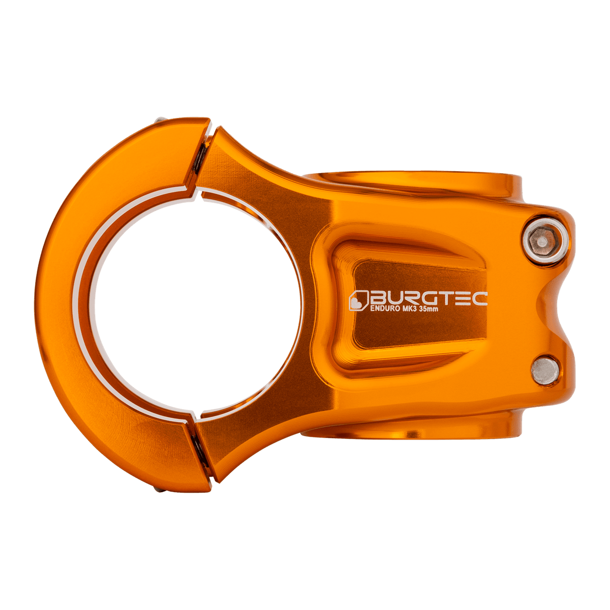 Potence BURGTEC ENDURO MK3 Orange — vue de profil
