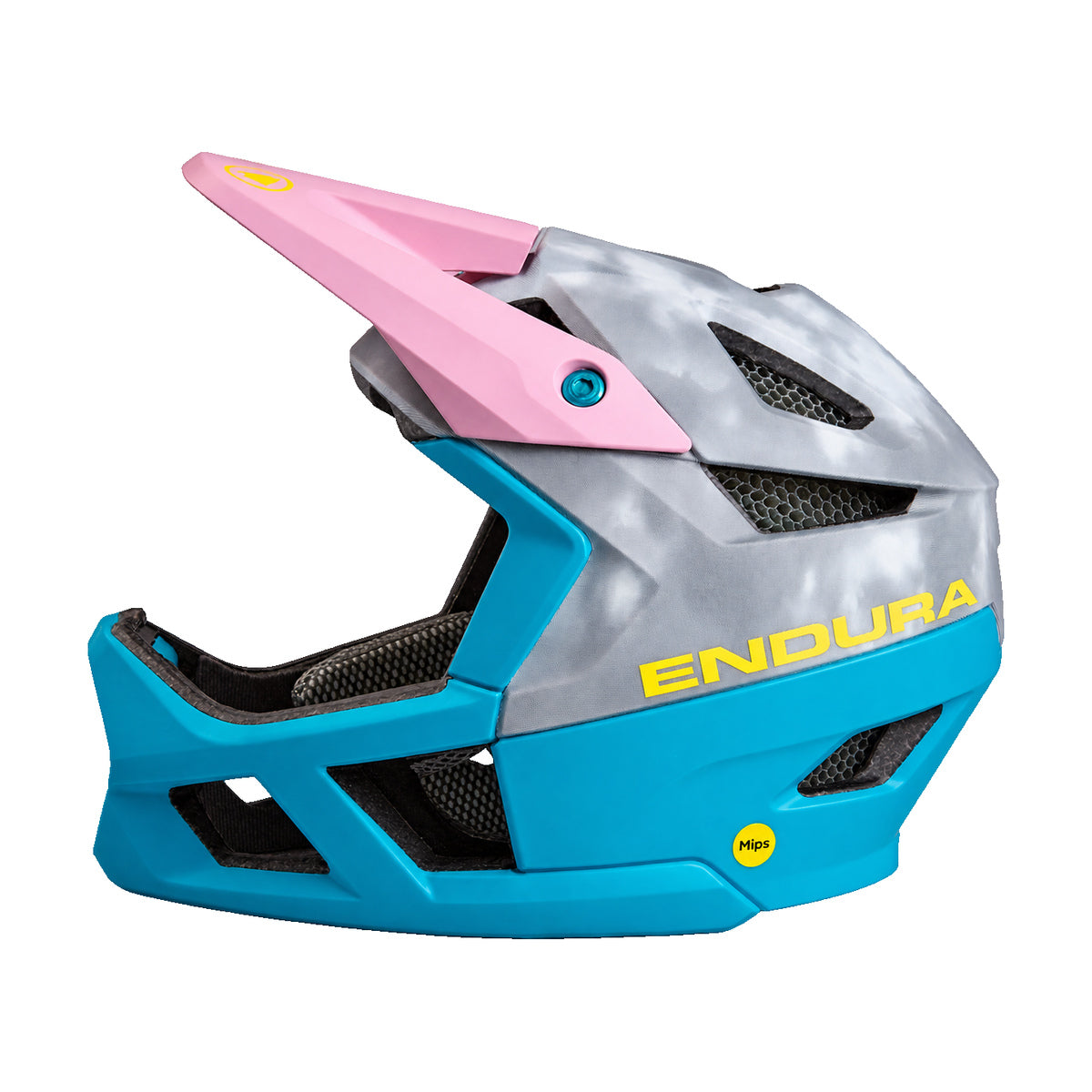 Casque VTT ENDURA MT500 INTEGRAL MIPS Gris/Bleu 2026 — vue trois-quarts sur fond blanc