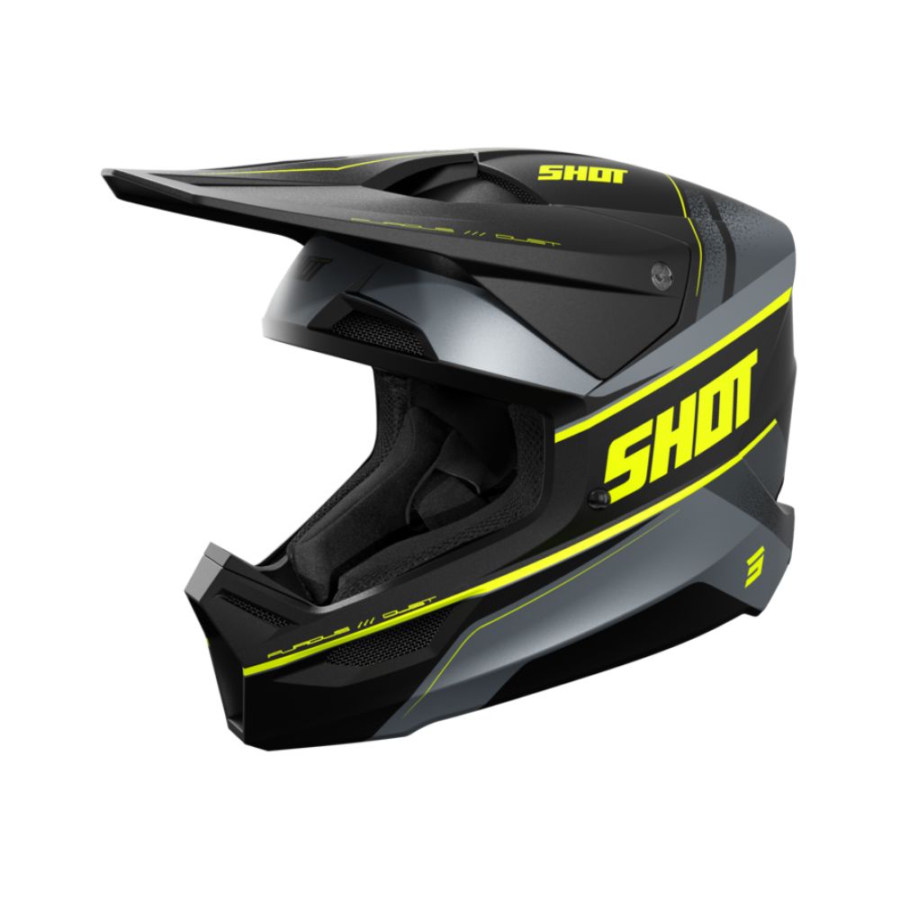 Casque BMX SHOT FURIOUS Dust Neon Yellow Matt
