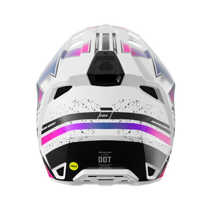 Casque BMX SHOT LITE Racing White Pink Pearly