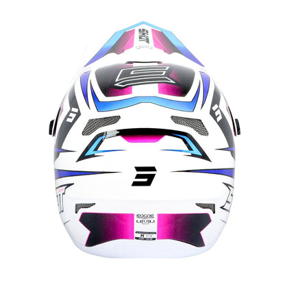Casque BMX SHOT ROGUE Level White Blue Pearly