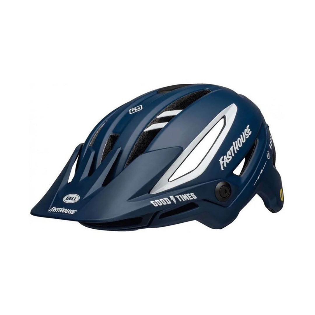 Casque VTT BELL SIXER MIPS FASTHOUSE Bleu/Blanc — vue orientée vers la gauche