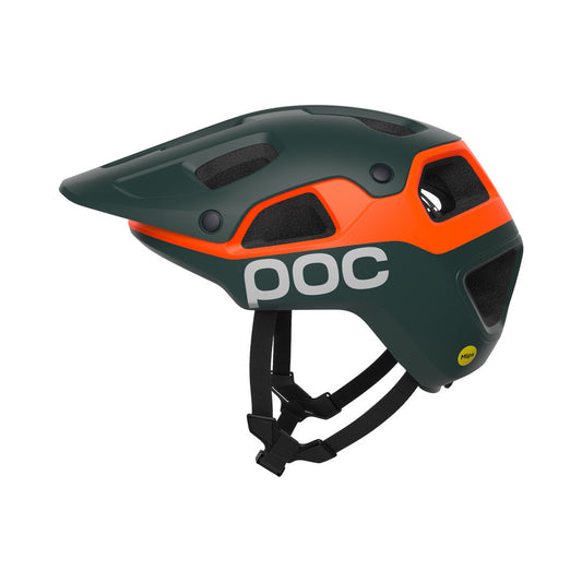 Casque VTT POC CULARIS PURE Vert Matt/Orange Matt — vue produit