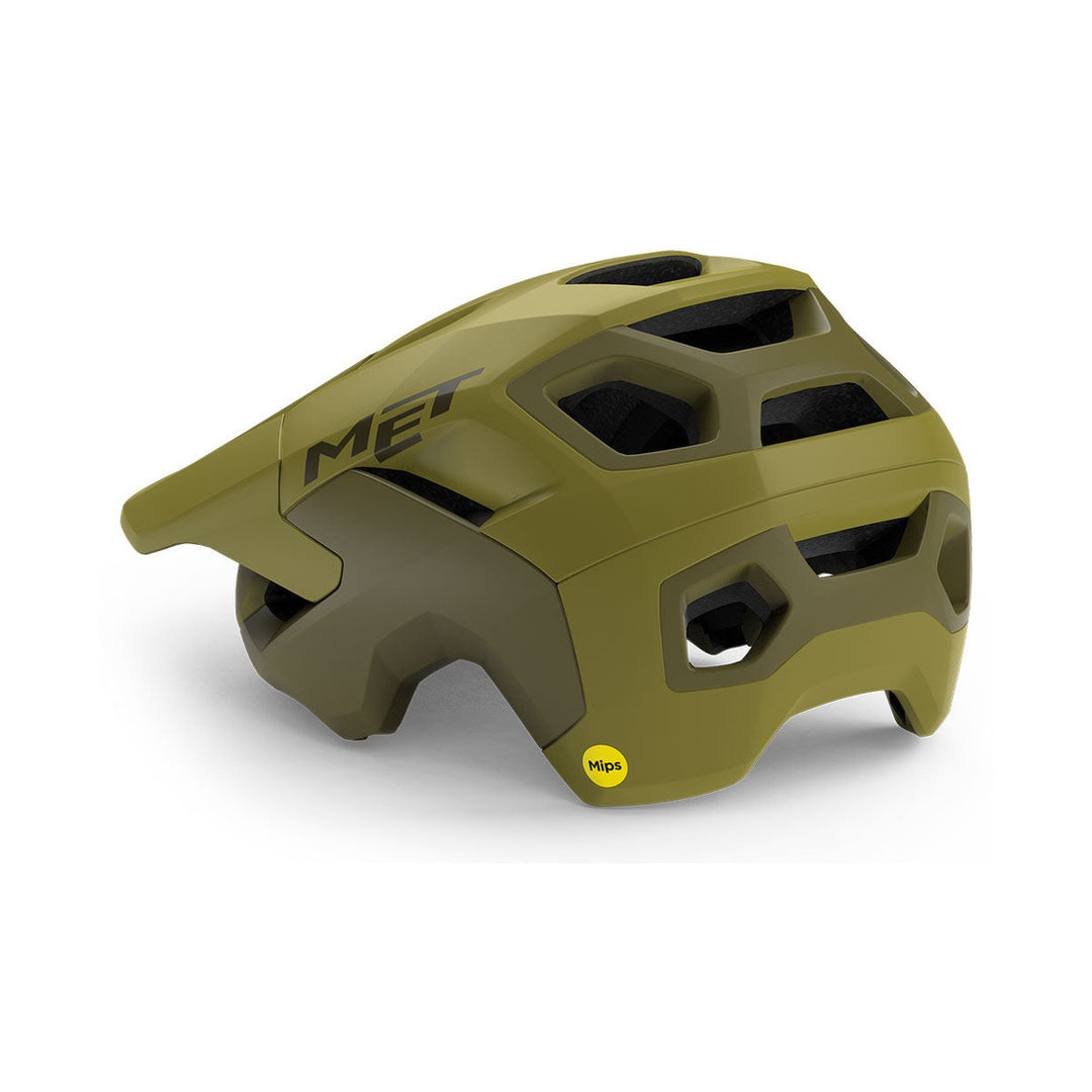 Casque VTT MET REVO MIPS Bleu/Vert — vue orientée vers la gauche