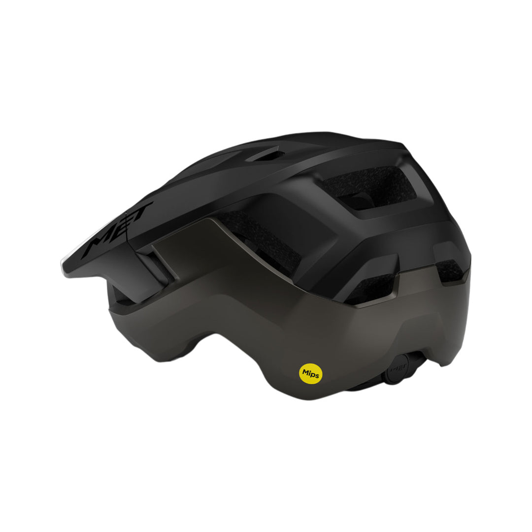 Casque VTT MET TERRAE MIPS Noir Mat — vue orientée vers la gauche