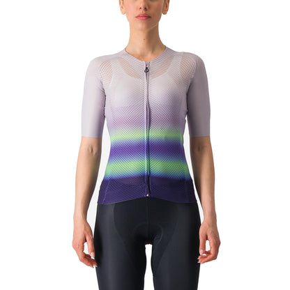 Maillot CASTELLI CLIMBER'S 4.0 W Femme Manches Courtes Violet/Vert