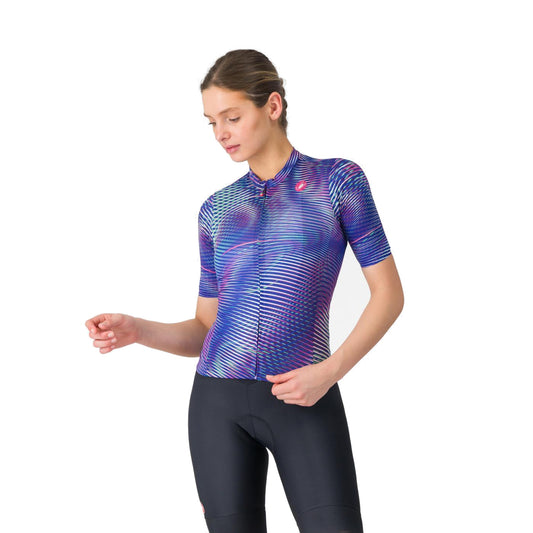Maillot CASTELLI COSMIC VORTEX Femme Manches Courtes Violet