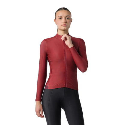 Maillot CASTELLI ESPRESSO THERMAL 2 Manches Longues Femme Bordeaux