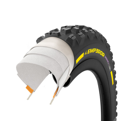 Pneu PIRELLI SCORPION EMPEROR 29x2.40 Supersoft DualWall Tubeless Ready Souple Noir/Jaune Team Edition