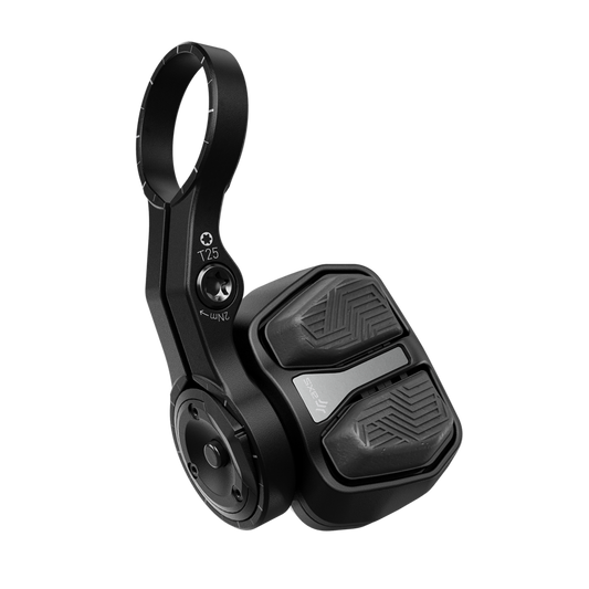 Commande de Vitesses Droite ou Gauche D1 SRAM ULTIMATE AXS POD / ROCKSHOX AXS — vue du contrôleur avec collier Discrete