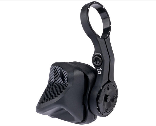 Commande de Vitesses Gauche D1 SRAM AXS POD / ROCKSHOX AXS — vue du contrôleur gauche avec collier Discrete, réf. 00.3018.404.005