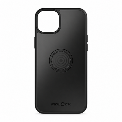 Coque FIDLOCK VACUUM pour Iphone 15+ Noir — vue du produit sur fond blanc