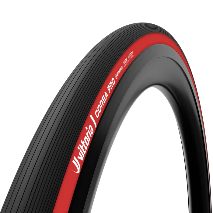 Pneu VITTORIA CORSA PRO Graphene G2.0 700c Tubeless Ready - Édition Spéciale Rouge