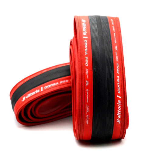 Pneu VITTORIA CORSA PRO Graphene G2.0 700c Tubeless Ready - Édition Spéciale Rouge