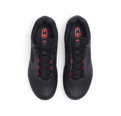 Chaussures VTT CRANKBROTHERS MALLET LACE CLIP-IN Noir/Rouge — vue de dessus