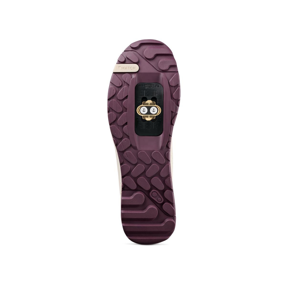 Chaussures VTT CRANKBROTHERS MALLET TRAIL LACE CLIP Blanc/Purple — semelle avec cale