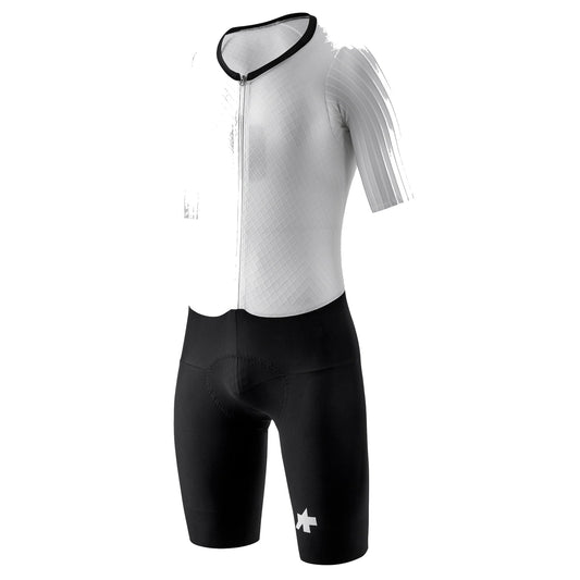 Combinaison ASSOS  EQUIPE RS RAPIDFIRE S11 Blanc/Noir — fond blanc, 2000 x 2000