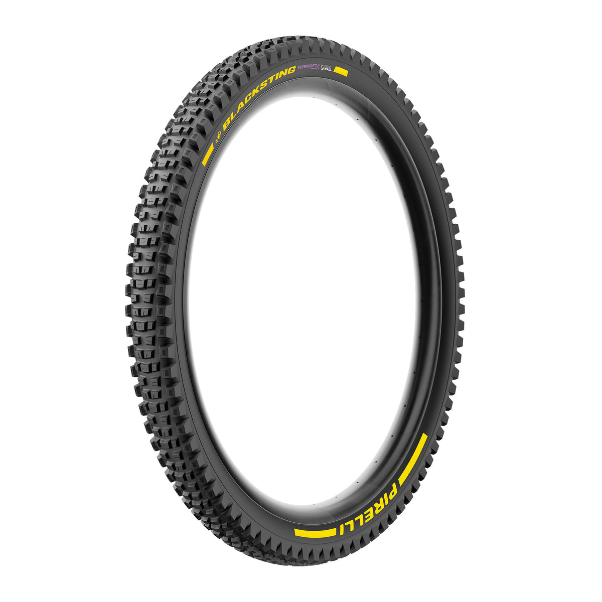 Pneu PIRELLI SCORPION BLACK STING 29x2.40 Supersoft DualWall Tubeless Ready Souple Noir/Jaune Team Edition